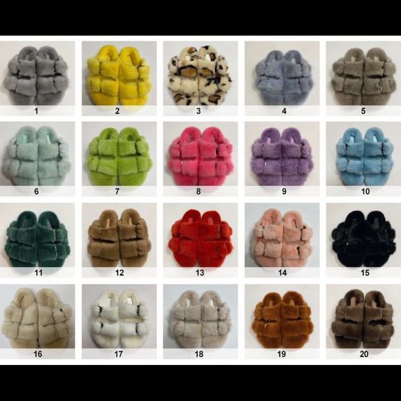 100 percent mink fur slides - Picture 4 of 5